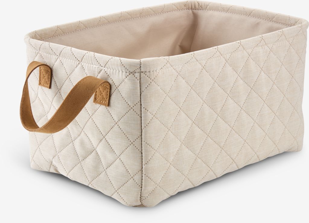 Koszyk KEN KEN szer. 23xdł. 33xwys. 18 cm beżowy z uchwytem