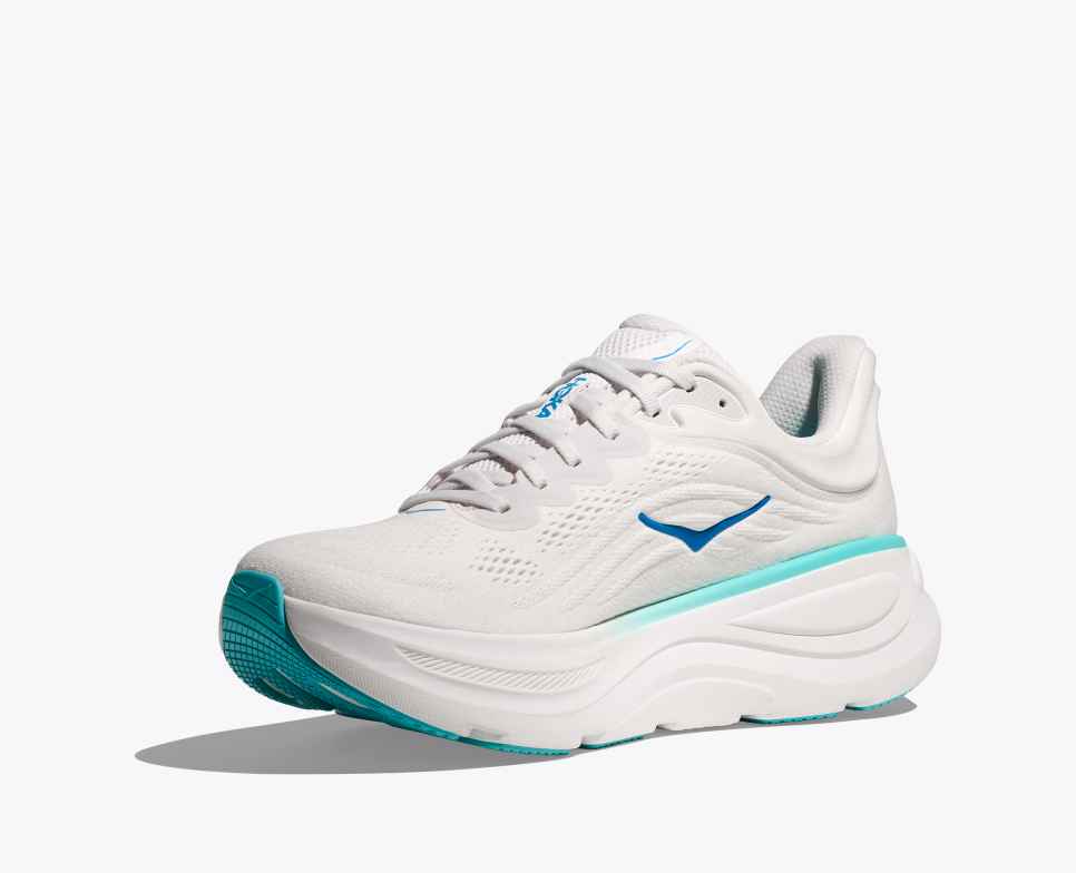 Bondi 9 White / Hoka Blue
