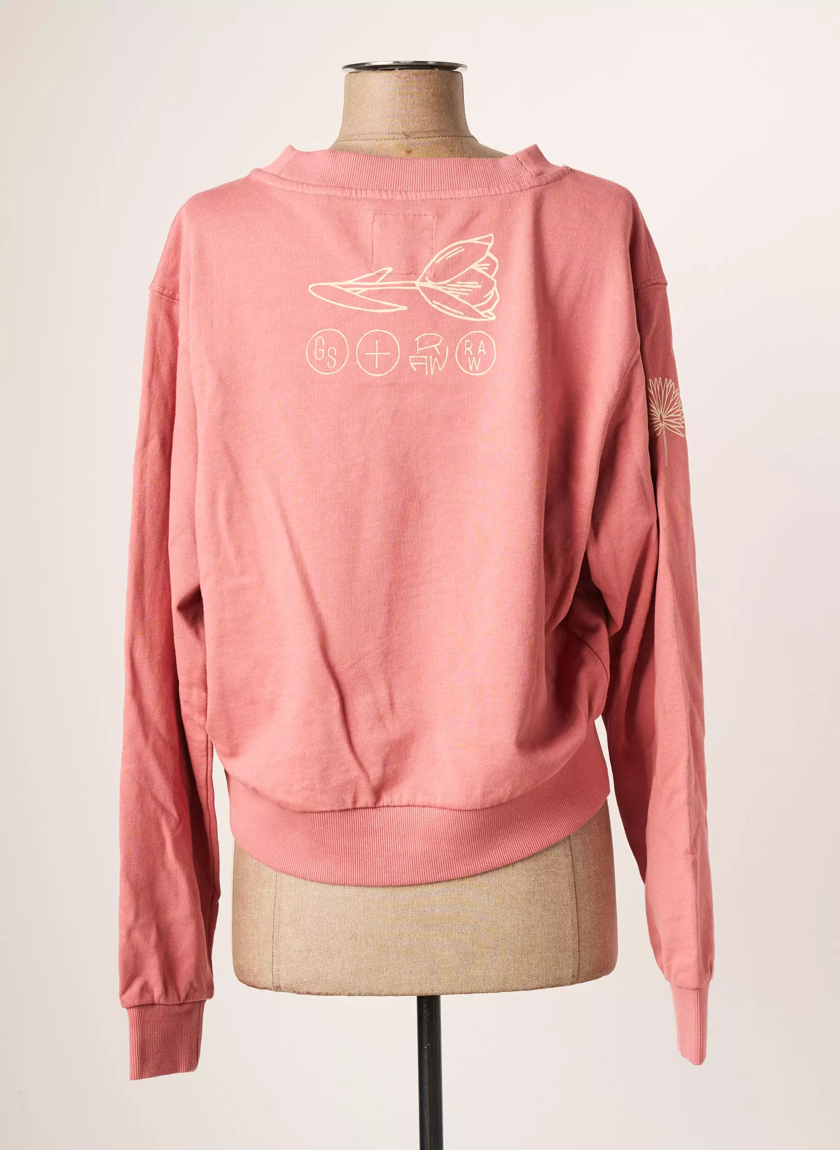 G Star Sweats Femme couleur rose