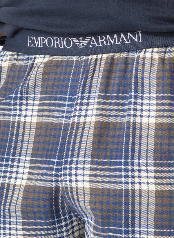 EMPORIO ARMANI, Pyjama, Baumwolle, navy kariert