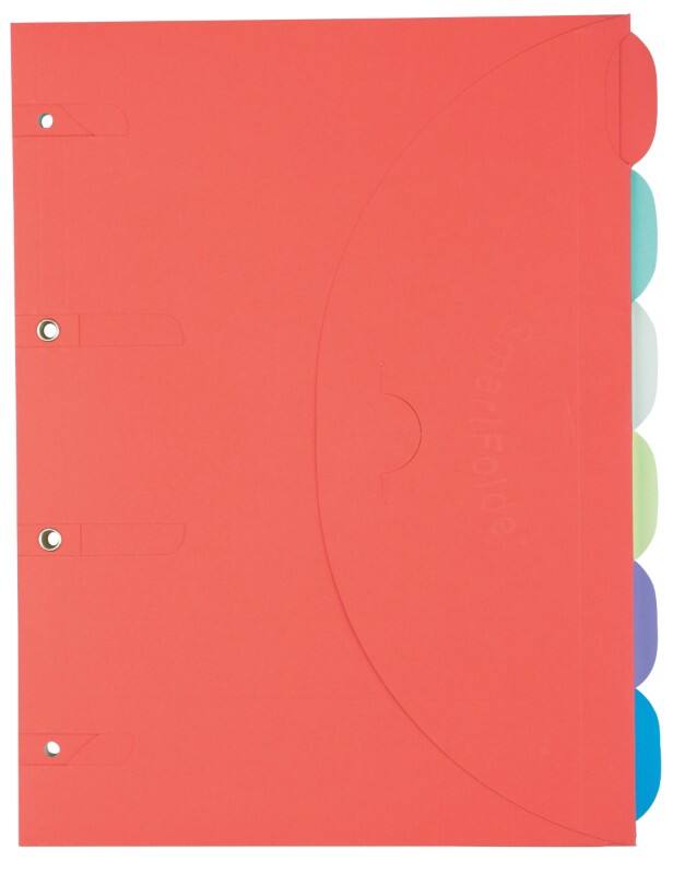 Djois Smartfolder Dokumentenmappe 111302 DIN A4 Karton Klettverschluss 24,5 (B) x 32,5 (T) x 0,1 (H) cm Farbig sortiert 6 Stück