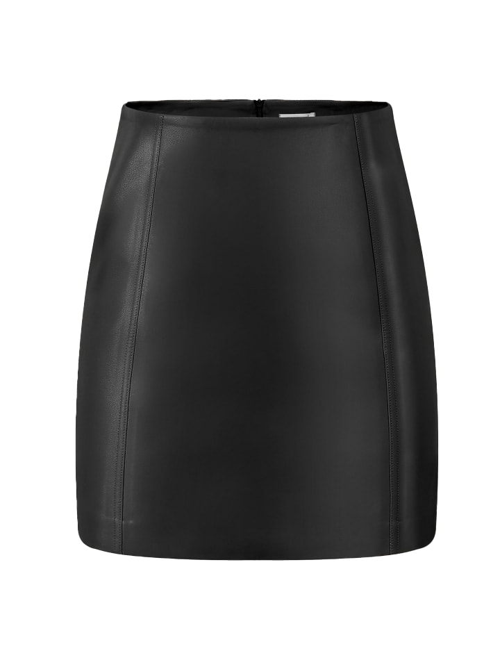 SASSYCLASSY Rock aus Kunstleder in schwarz günstig kaufen