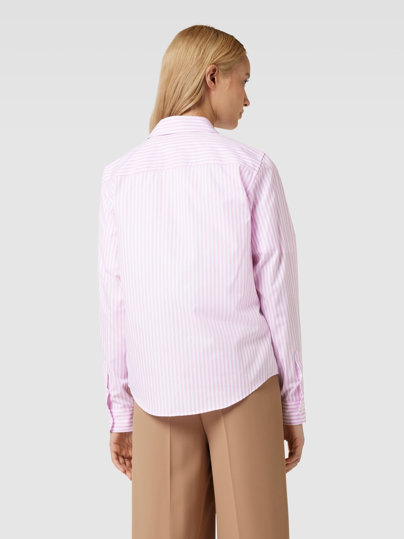 Hemdbluse mit Streifenmuster Modell 'THE ESSENTIAL' in rosa