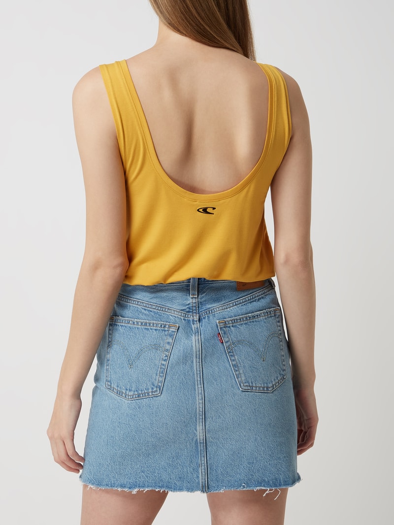 Top aus Modalmischung in orange