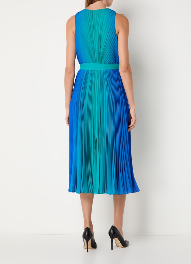 Vestido midi plisado con estampado tie-dye degradado Simara de Phase Eight
