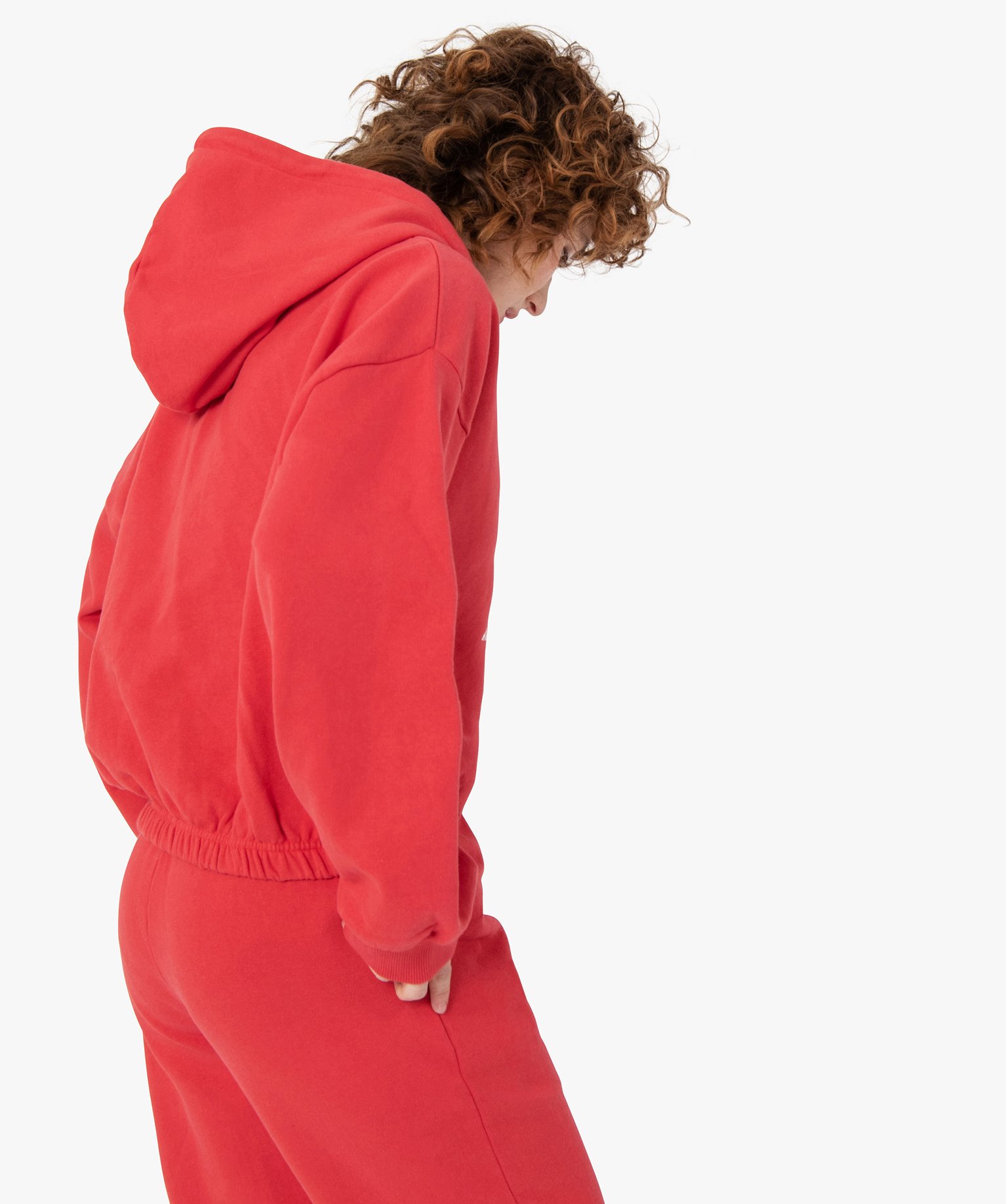 Sweat femme court à capuche – Camps United rouge | GEMO