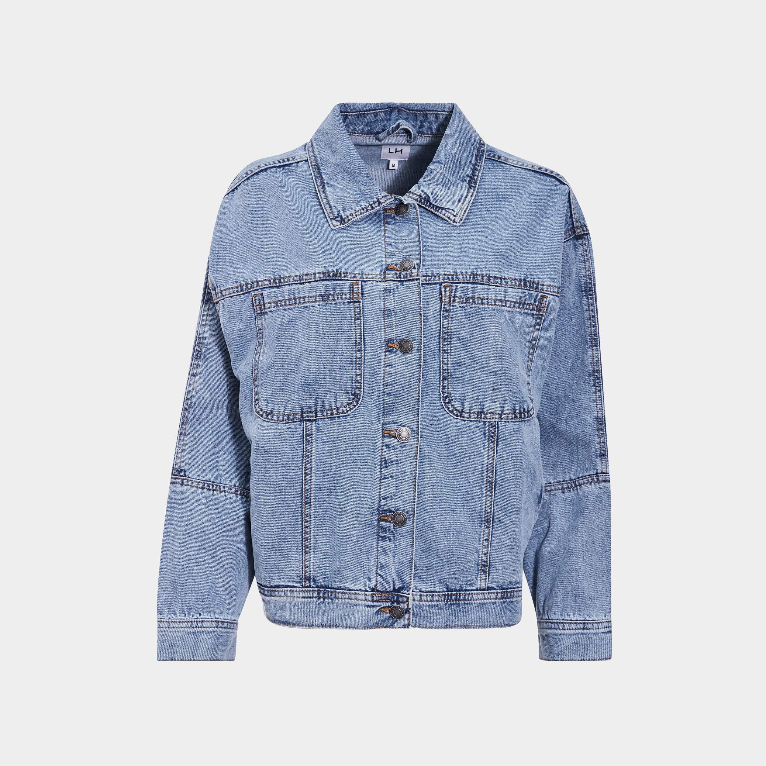 Veste en jean ample boutonnée denim triple stone femme | La Halle