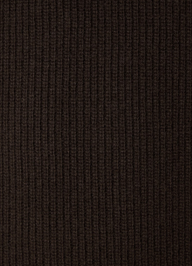 Replay Rib-knit sweater in wool blend with half zip