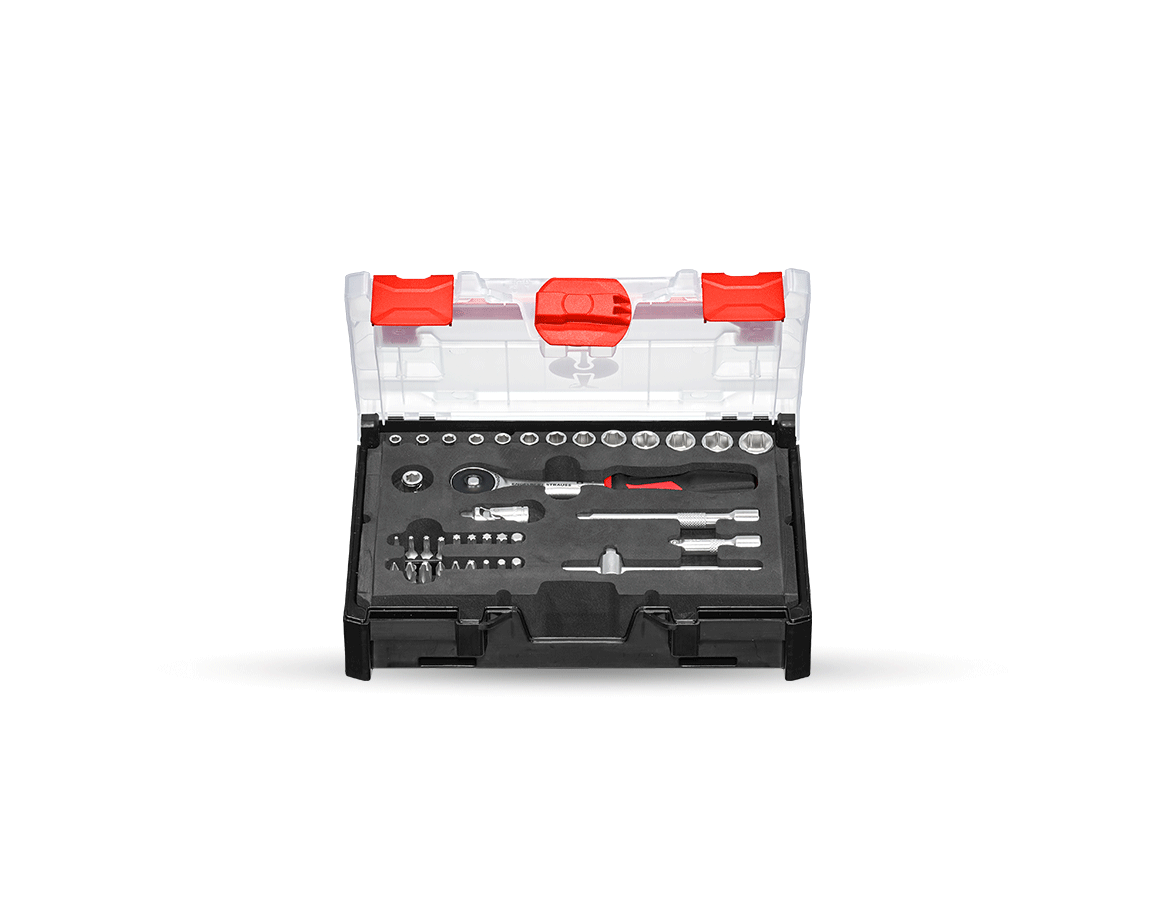 Steckschlüssel-Satz lockfix 1/4 in STRAUSSbox mini