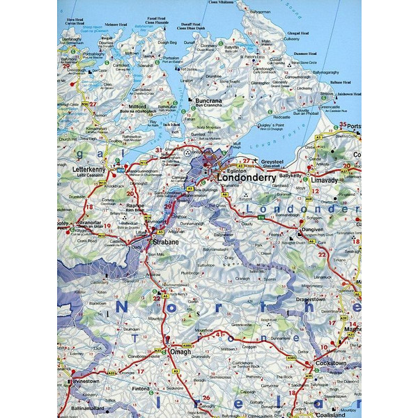 Irland 1 : 350 000. Autokarte - Straßenkarte