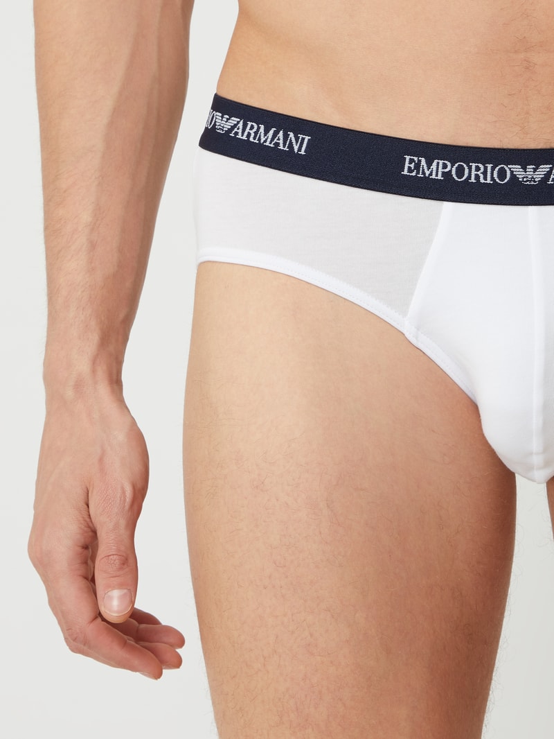 Slip mit Stretch-Anteil im 2er-Pack in weiß