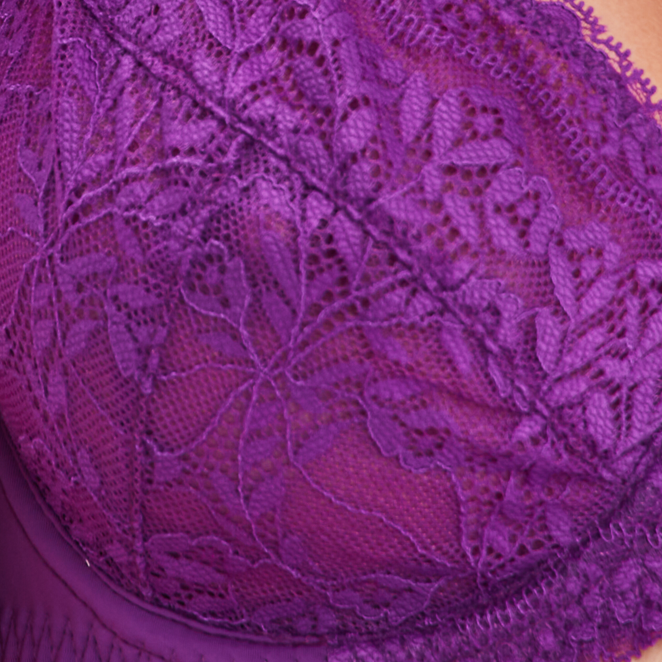 Soutien-gorge emboîtant micro dentelle violet femme | La Halle