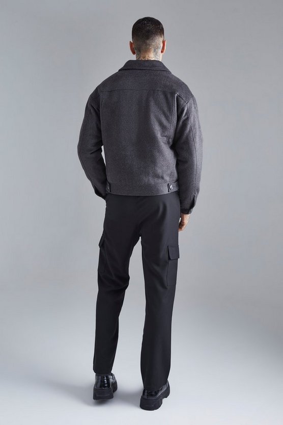Gepolsterte Melton Harrington-Jacke