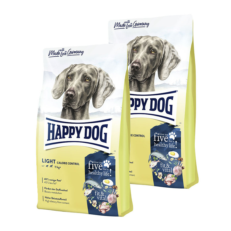 HAPPY DOG Hundetrockenfutter HAPPY DOG fit & vital Light Calorie Control 2x12 kg