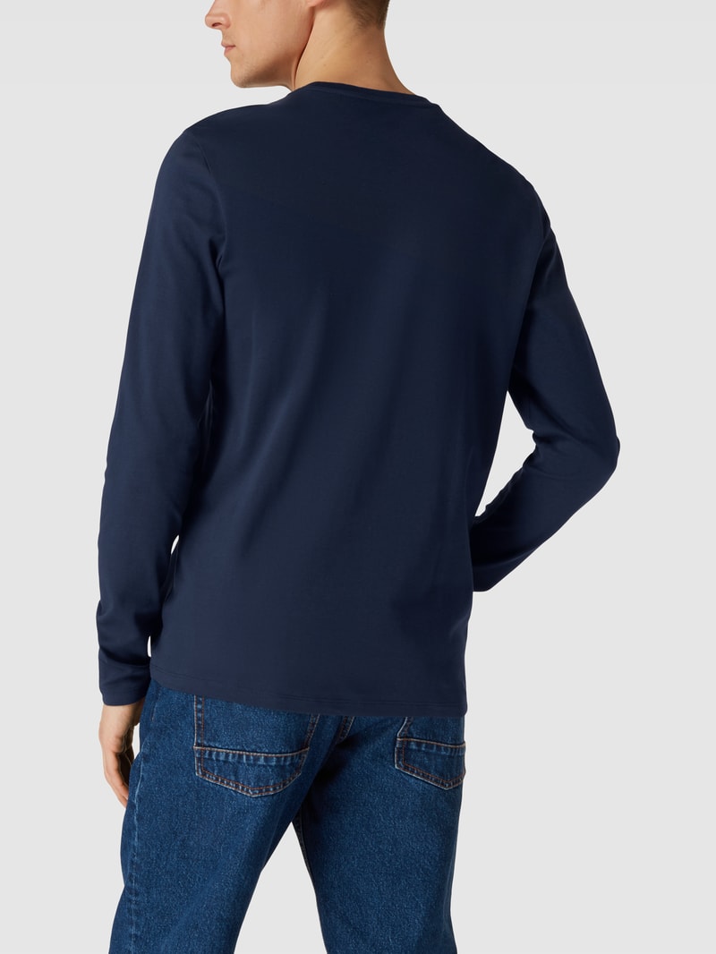 Longsleeve mit Rundhalsausschnitt in marineblau