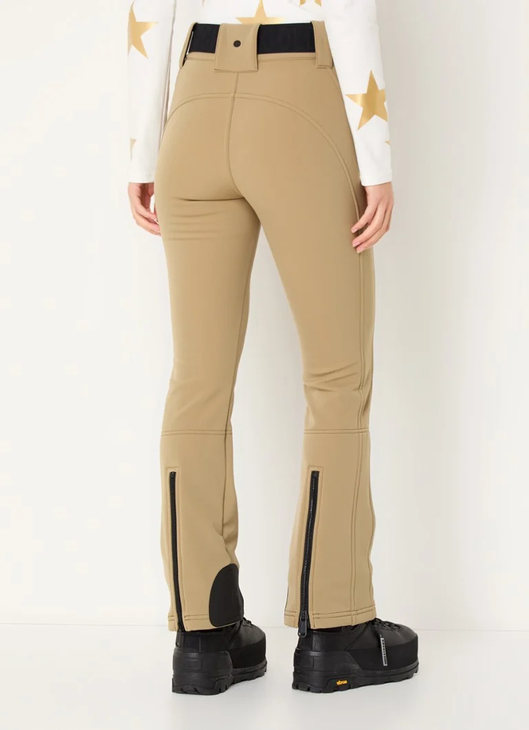 Pantaloni de schi Goldbergh Pippa cu talie înaltă, evazați pe picioare și curea.