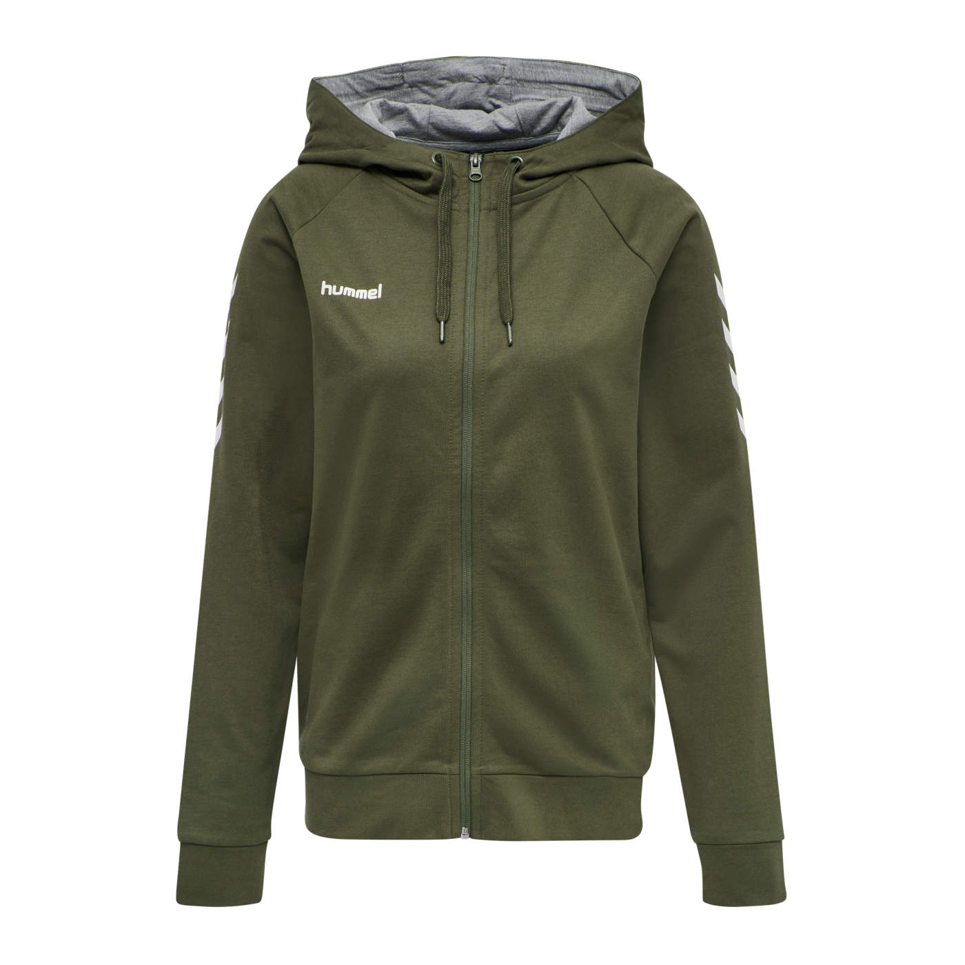 Hummel Cotton Kapuzenjacke Damen Grün F6084