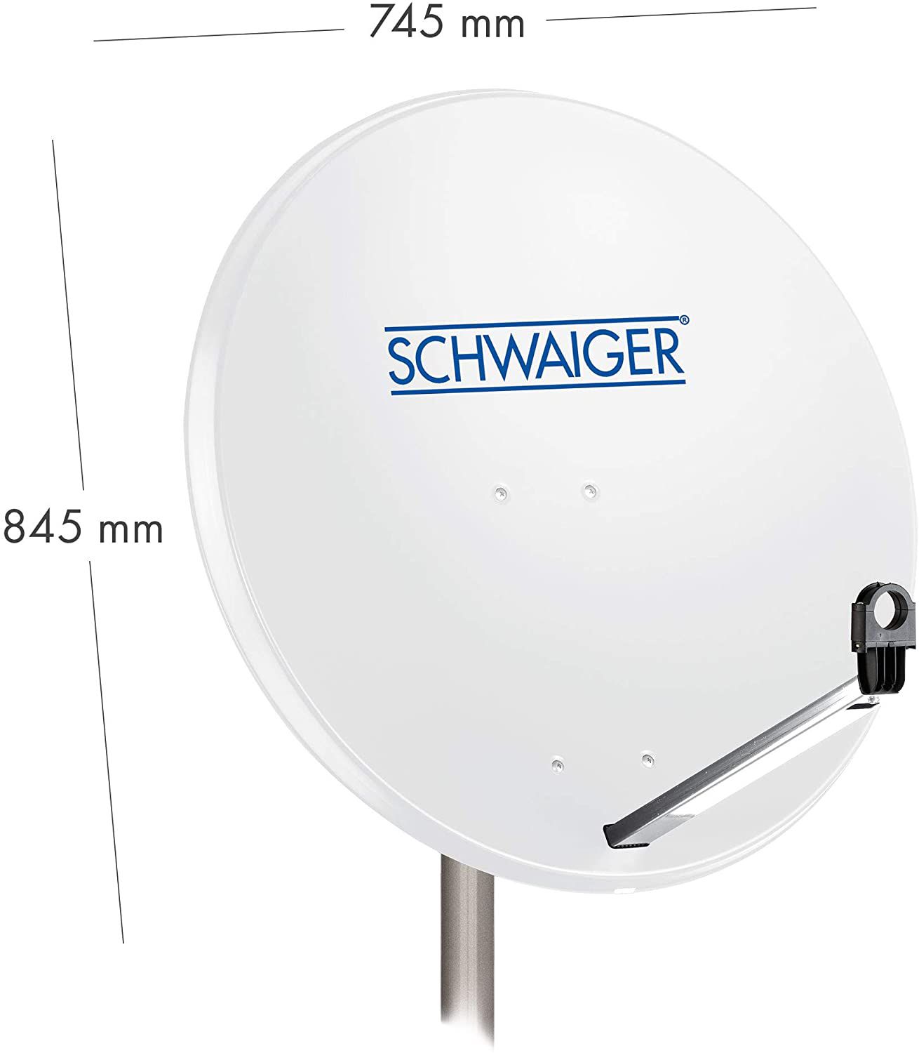 Schwaiger 714500 hellgrauer 80cm Stahl-Spiegel Set