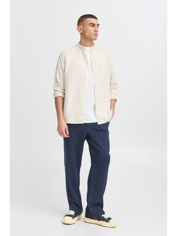 !SOLID Leinenhose in Blau günstig kaufen