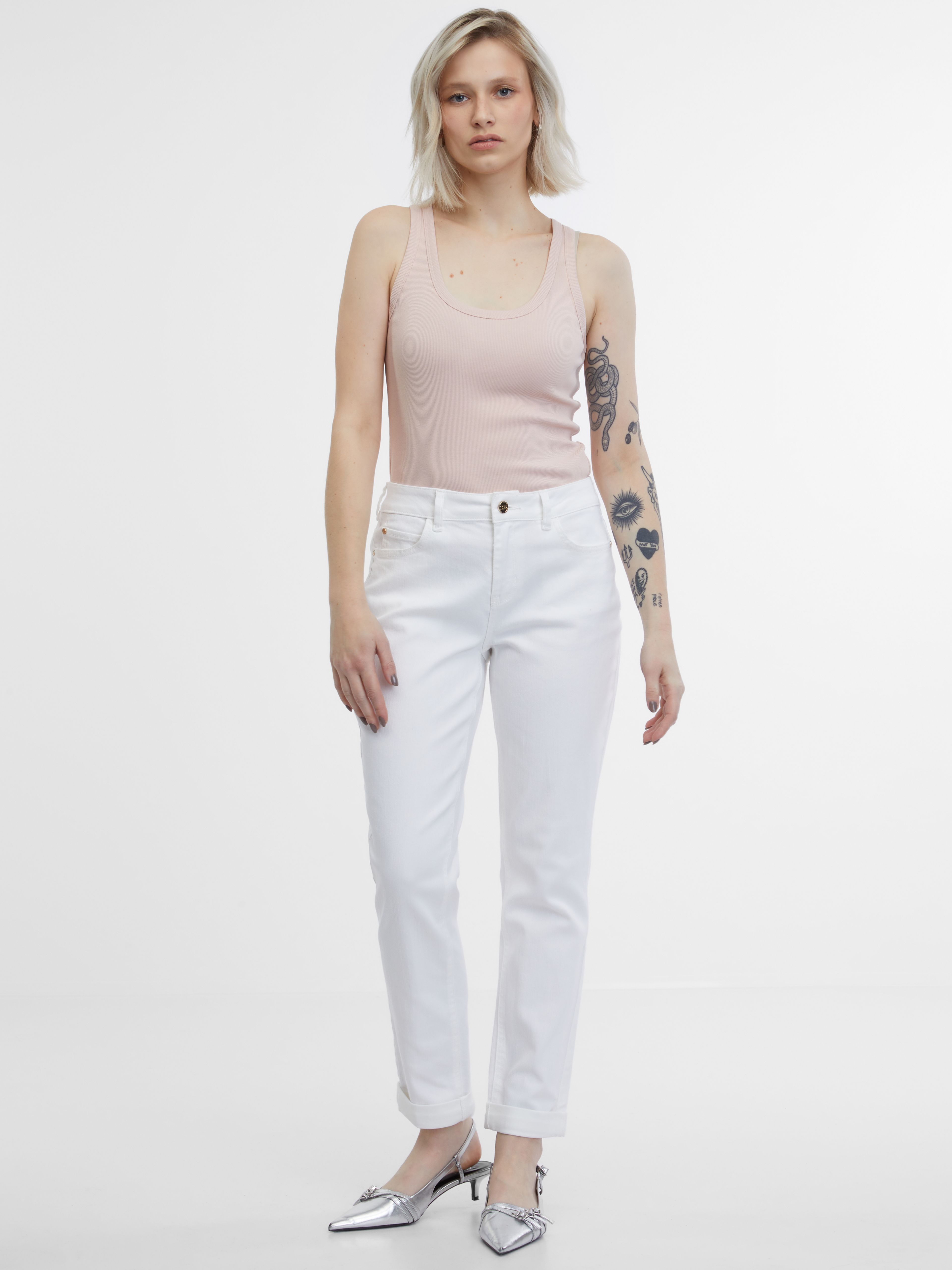 Weiße Damen Boyfriend Jeans ORSAY
