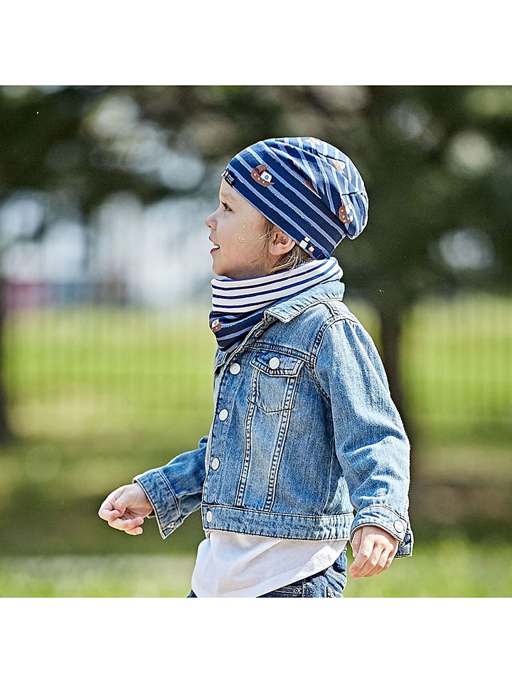 MaxiMo Beanie in Dunkelblau/ Hellblau günstig kaufen