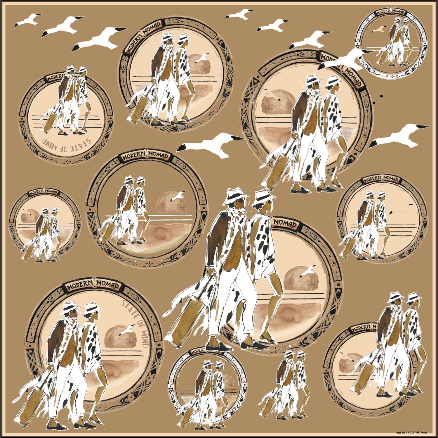 Modern Nomad Silk Scarf