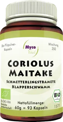 CORIOLUS MAITAKE Pilzpulver-Kapseln Bio  93 St  Kapseln