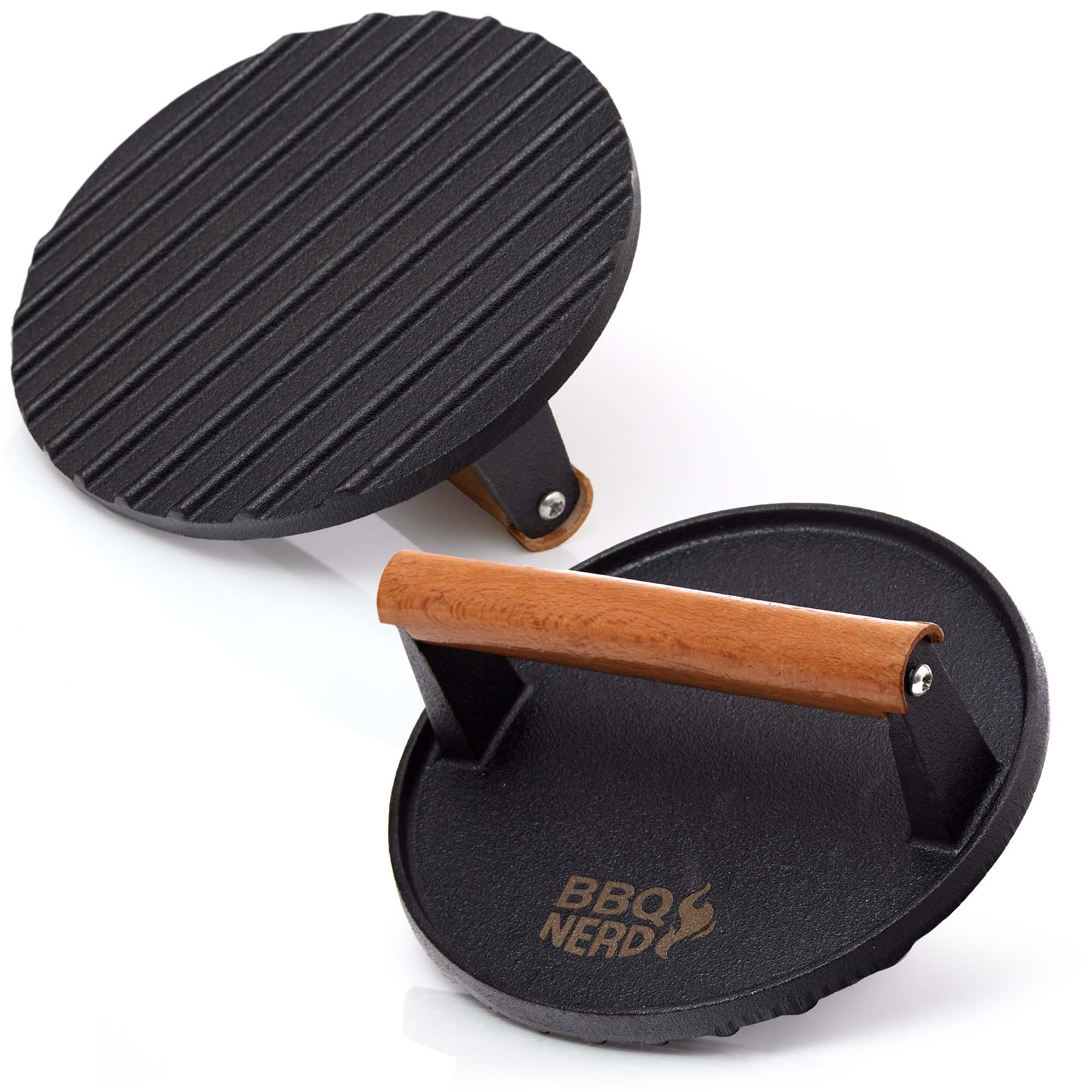 BBQ Nerd Burgerpresse, Fleischbeschwerer Burgereisen Grillpresse Grillgewicht