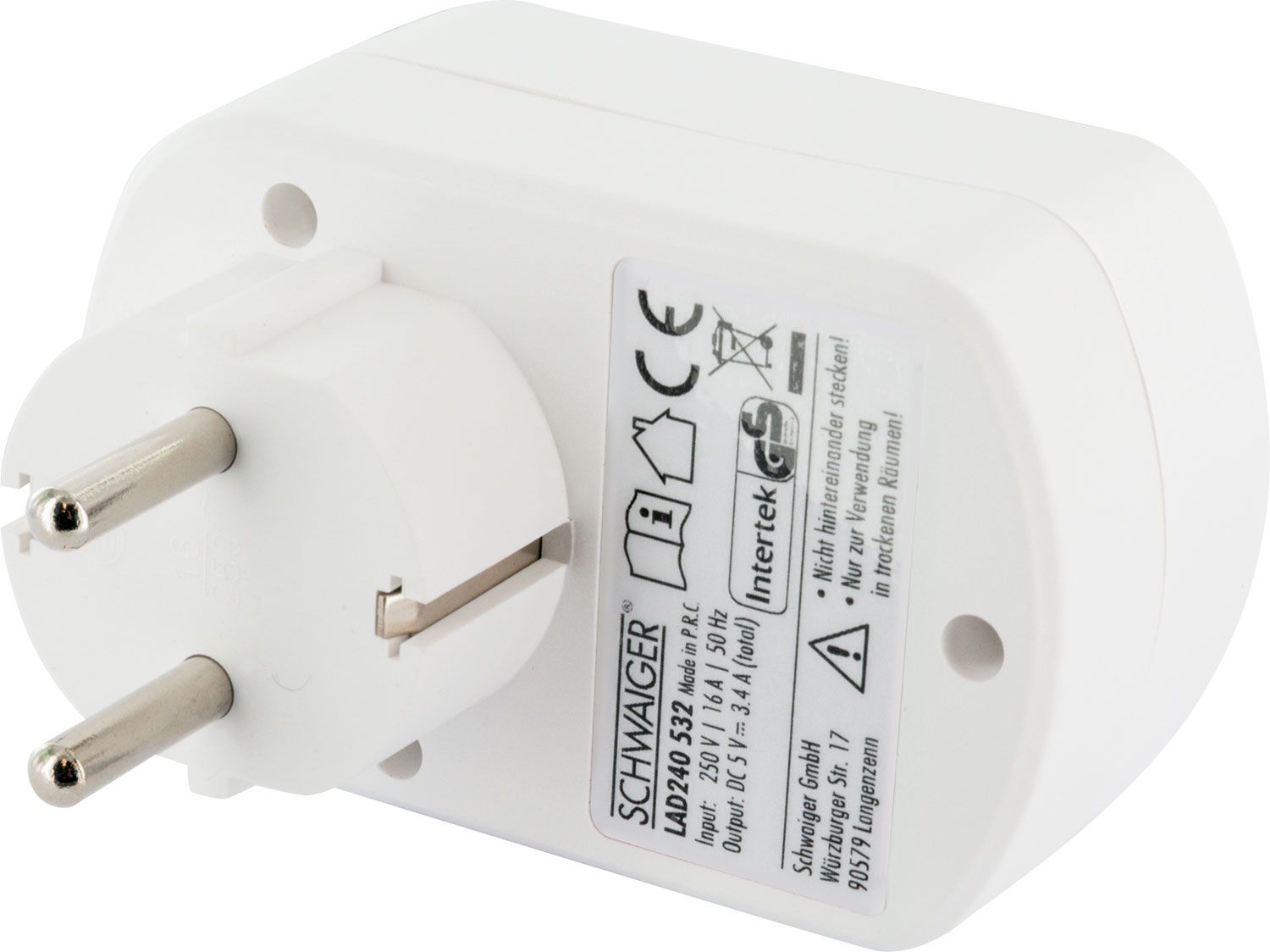 Schwaiger 230 volt USB Ladegerät