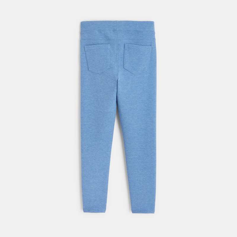 Jeggings unis bleu fille