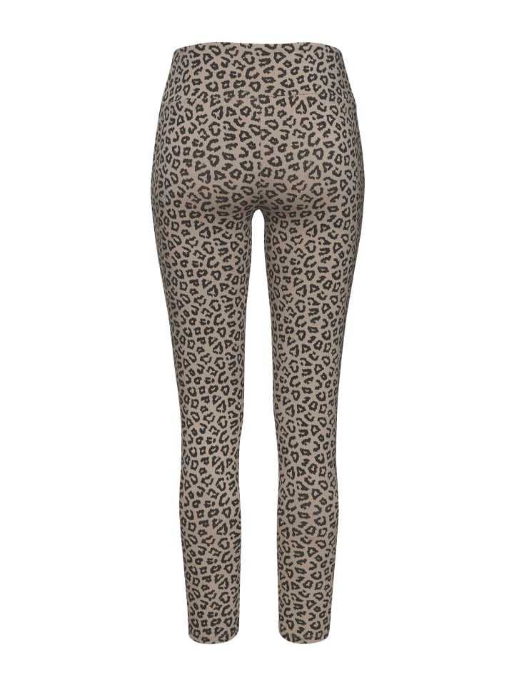 LASCANA Leggings in taupe-leo günstig kaufen