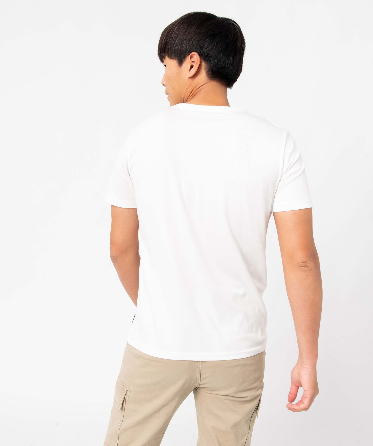 Tee-shirt homme à manches courtes avec inscription - Camps ... blanc | GEMO