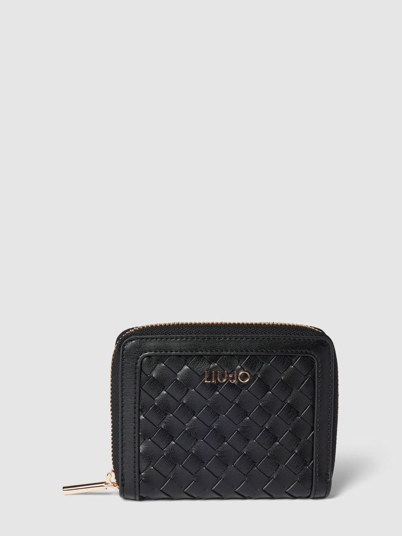 Portemonnaie mit Strukturmuster in black