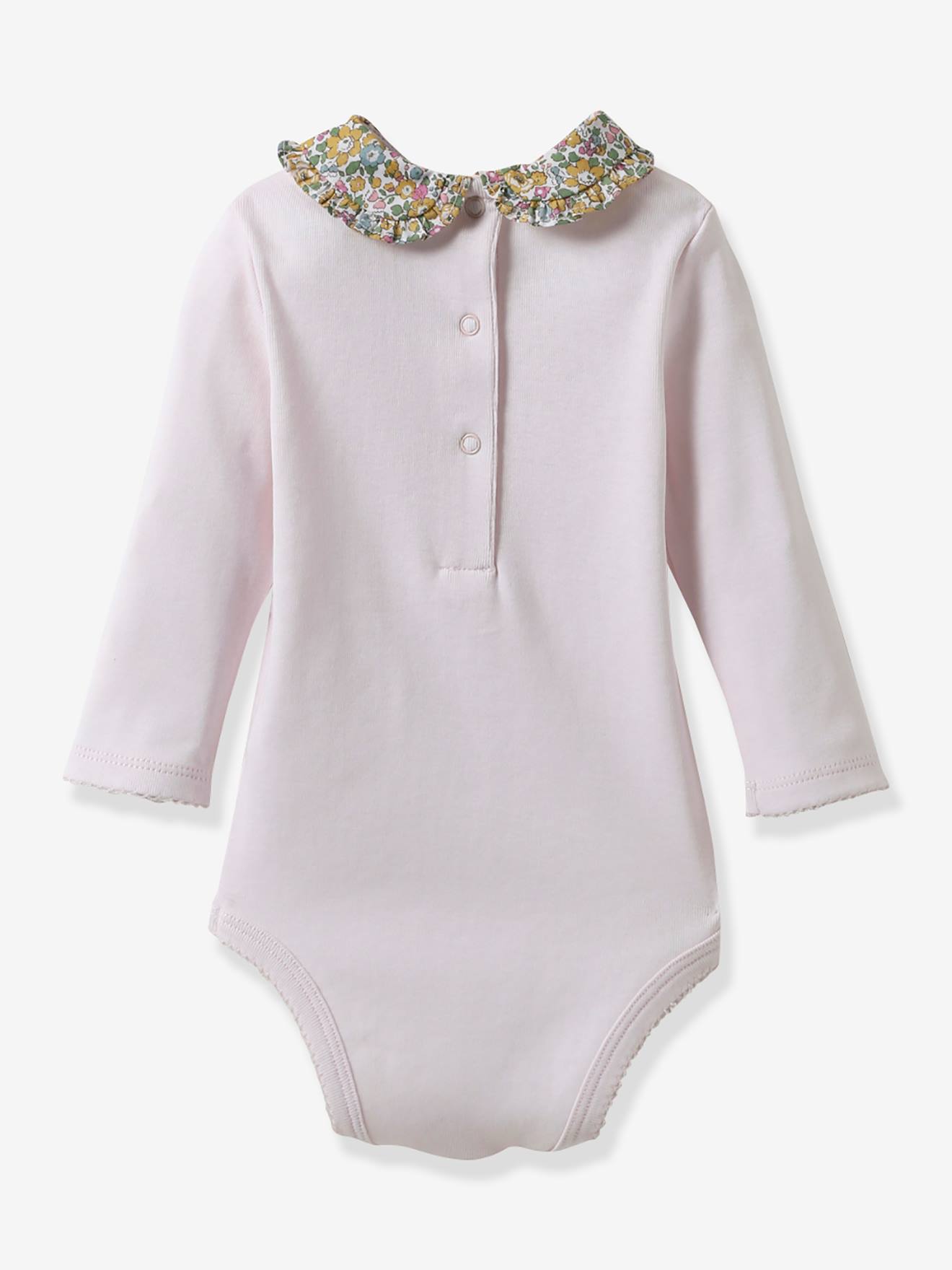 Cyrillus Baby Body mit Liberty-Kragen CYRILLUS, Bio-Baumwolle - gelb