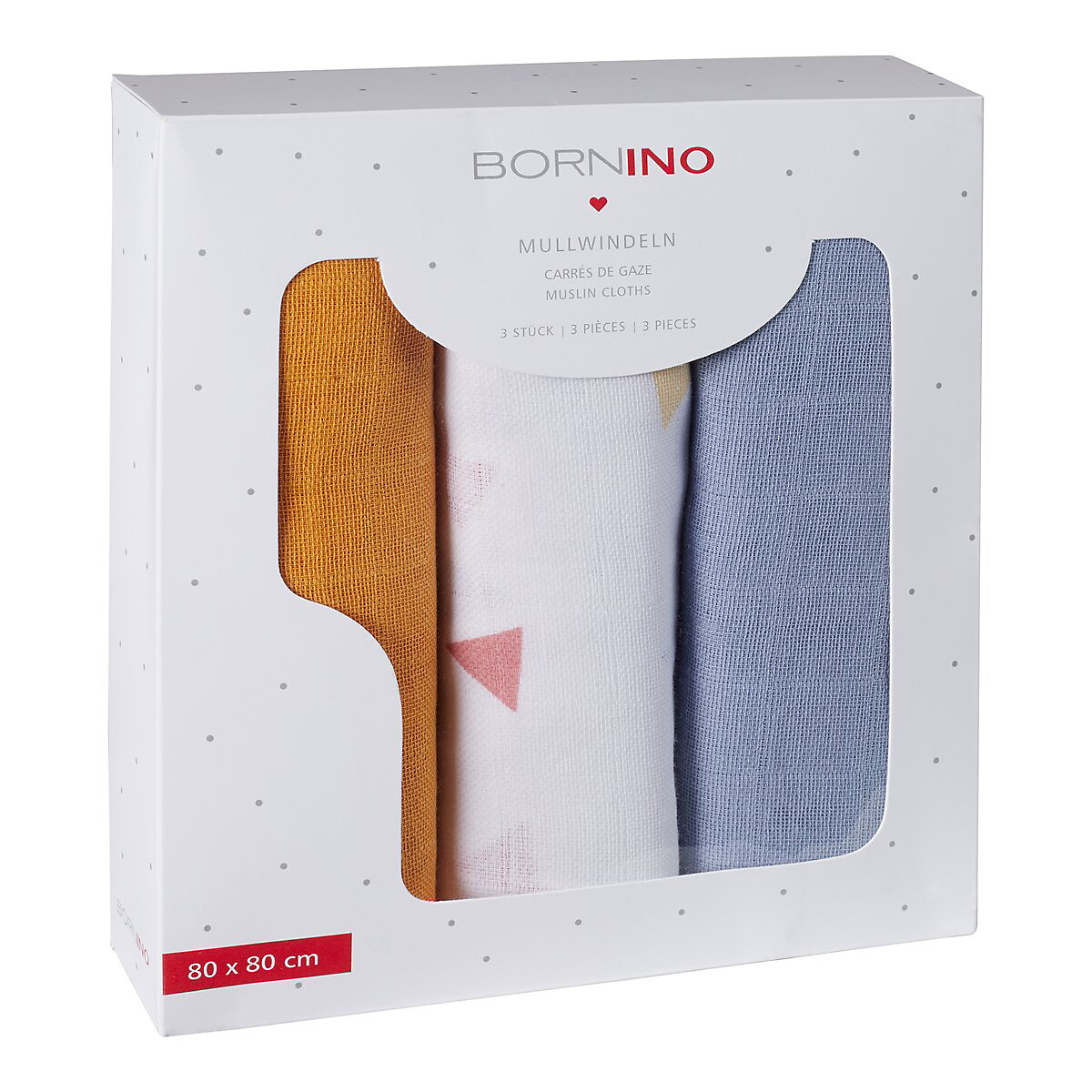 3er Pack Mullwindeln 80x80 cm