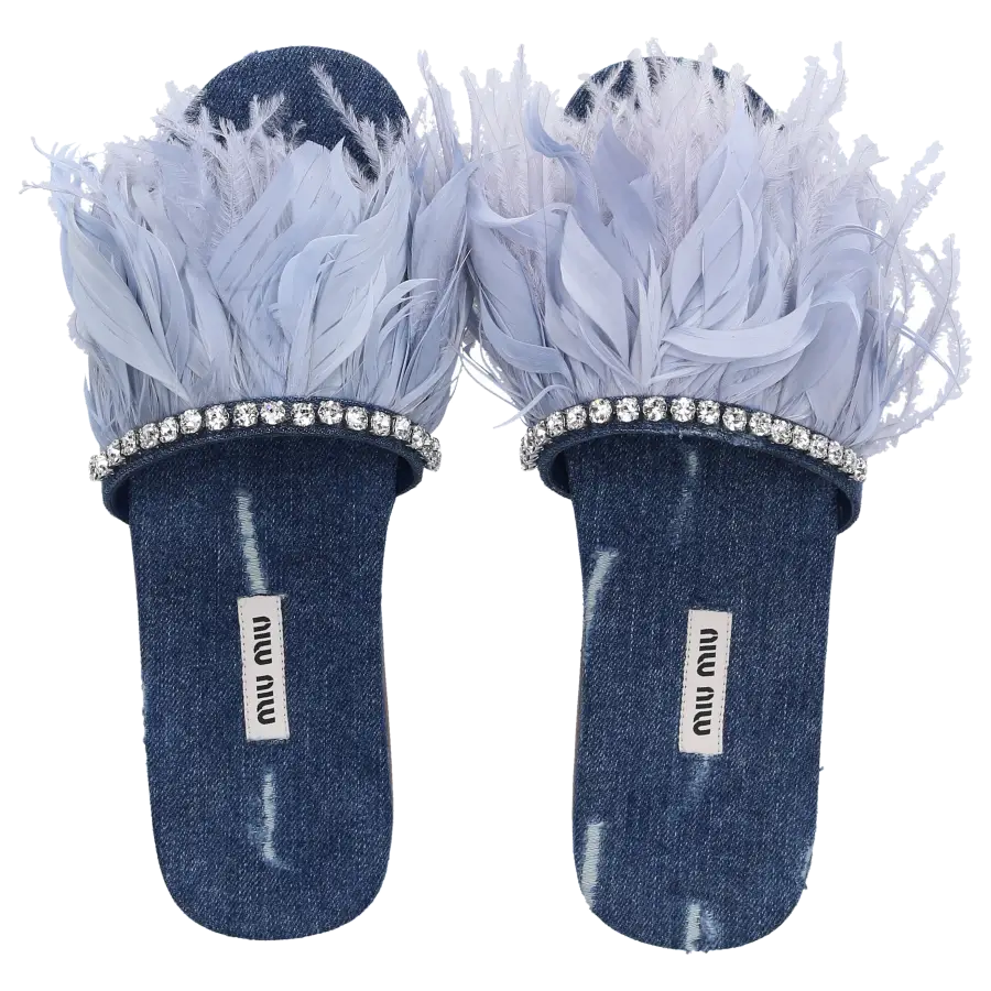 Miu Miu - Sandalen Denim - blau