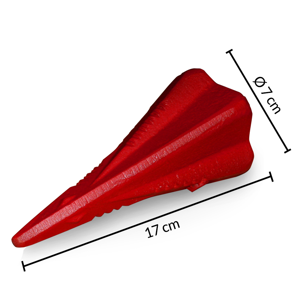 Casaria Gardebruk® Spaltkeil Karbonstahl 17cm rot