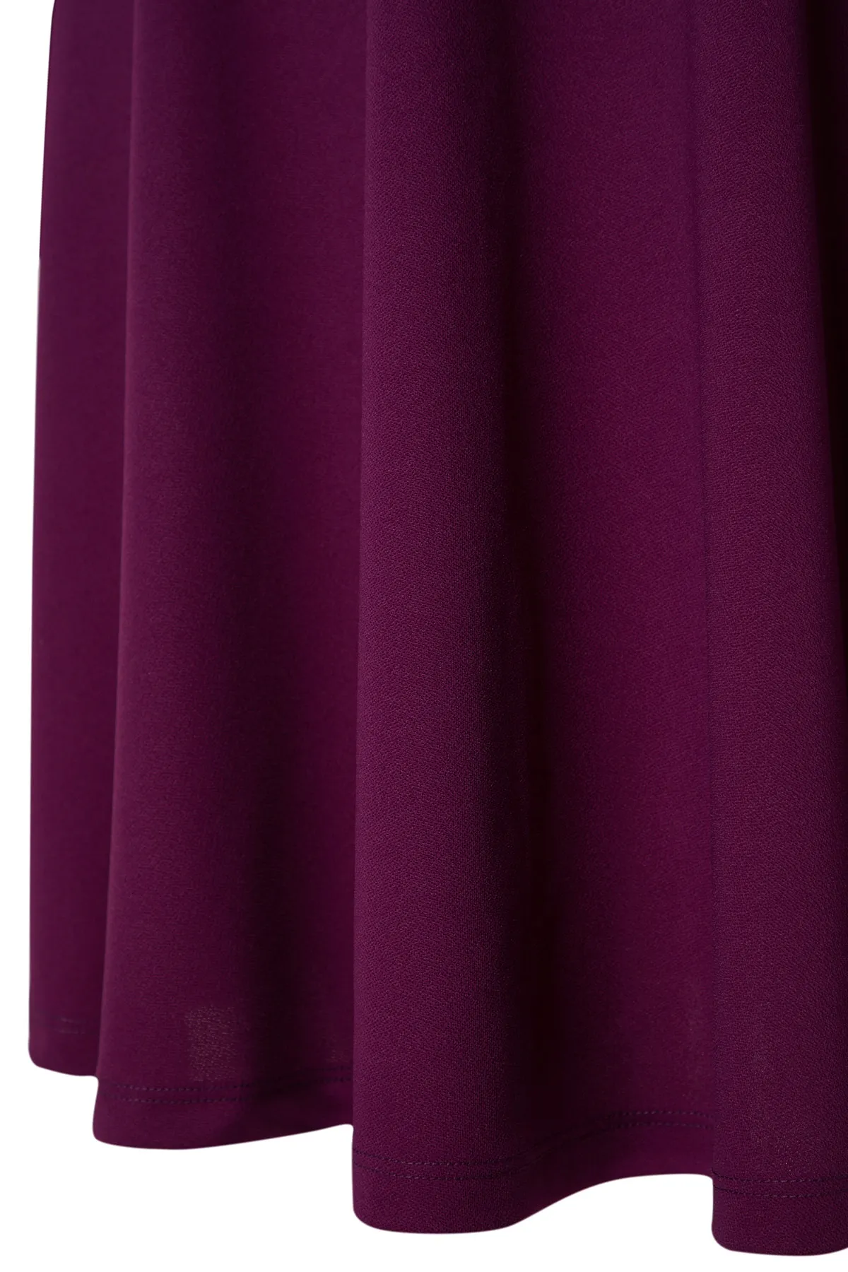 Trendyol Curve  Dunkelviolettes Mini-Strickkleid mit Taillenöffnung TBBAW24AH00061