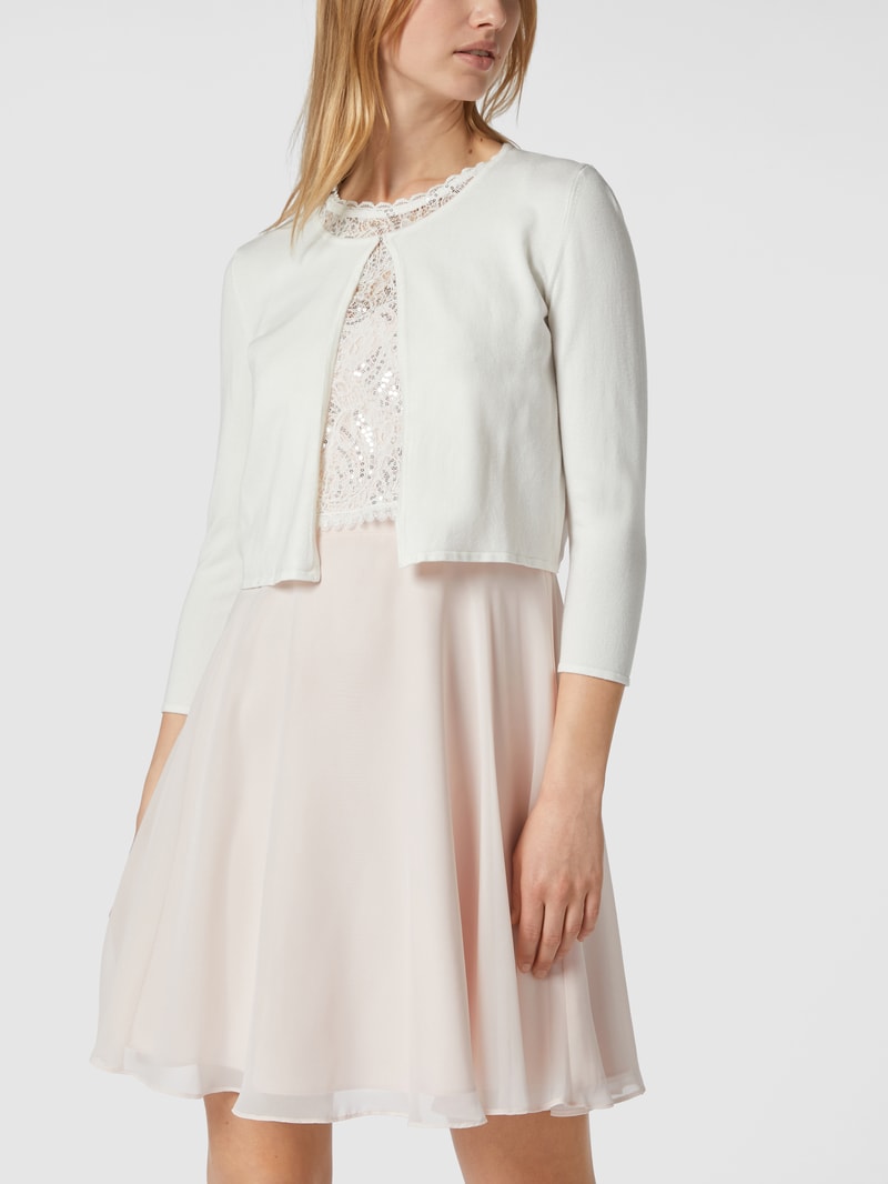 Bolero mit Rückseite aus Chiffon in offwhite