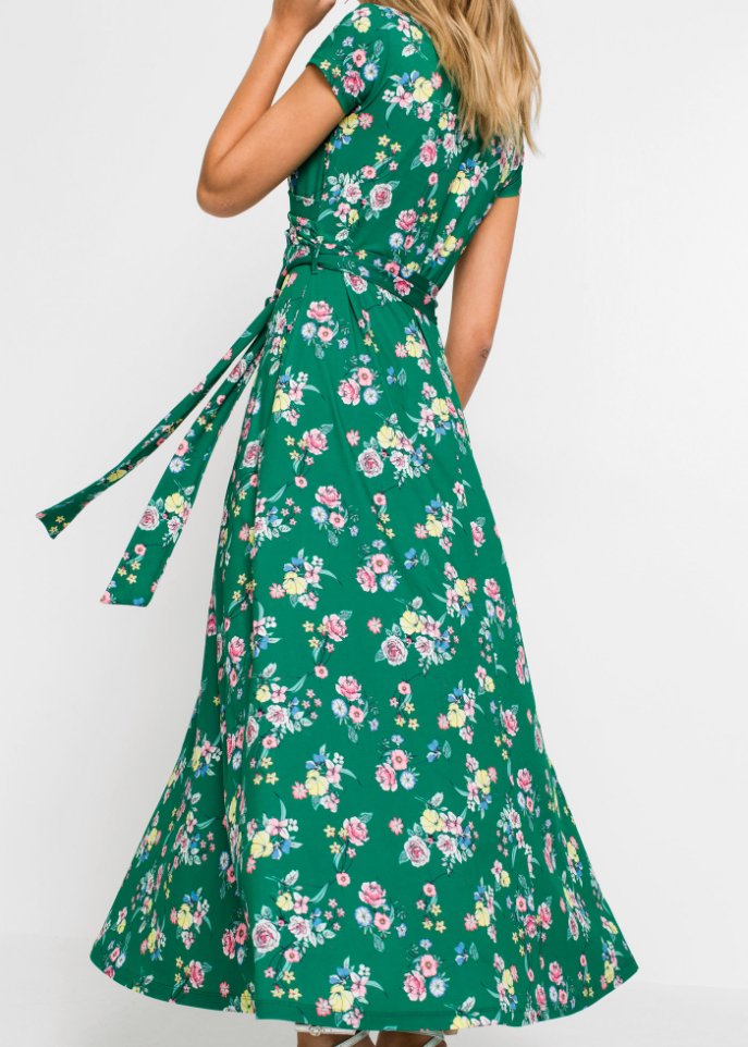 Maxi-Shirtkleid in Wickeloptik