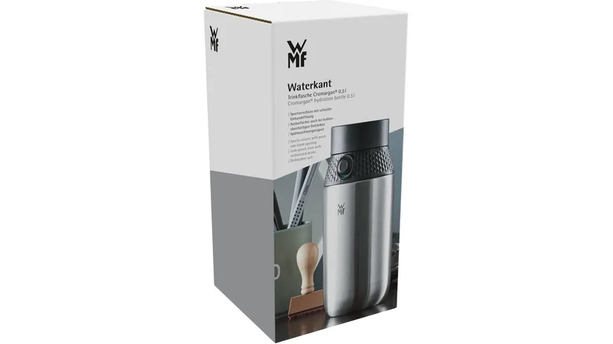 WMF Trinkflasche Cromargan mit Sportverschluss, 0,5l