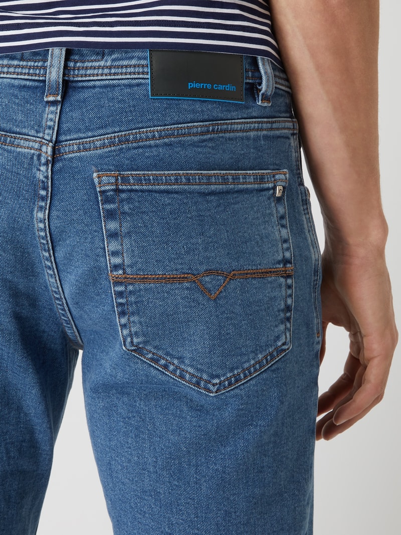 Straight Fit Jeans mit Bio-Baumwolle Modell 'Dijon' in jeans
