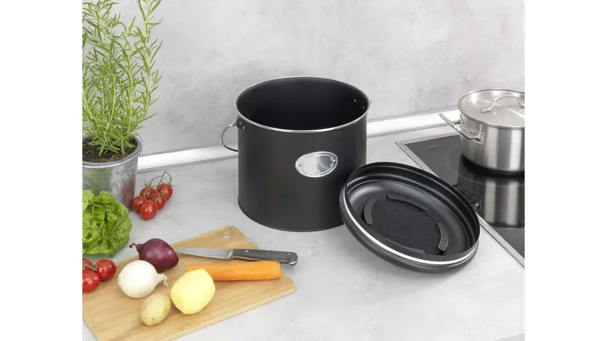 WENKO Komposteimer Nero 6l schwarz, silber