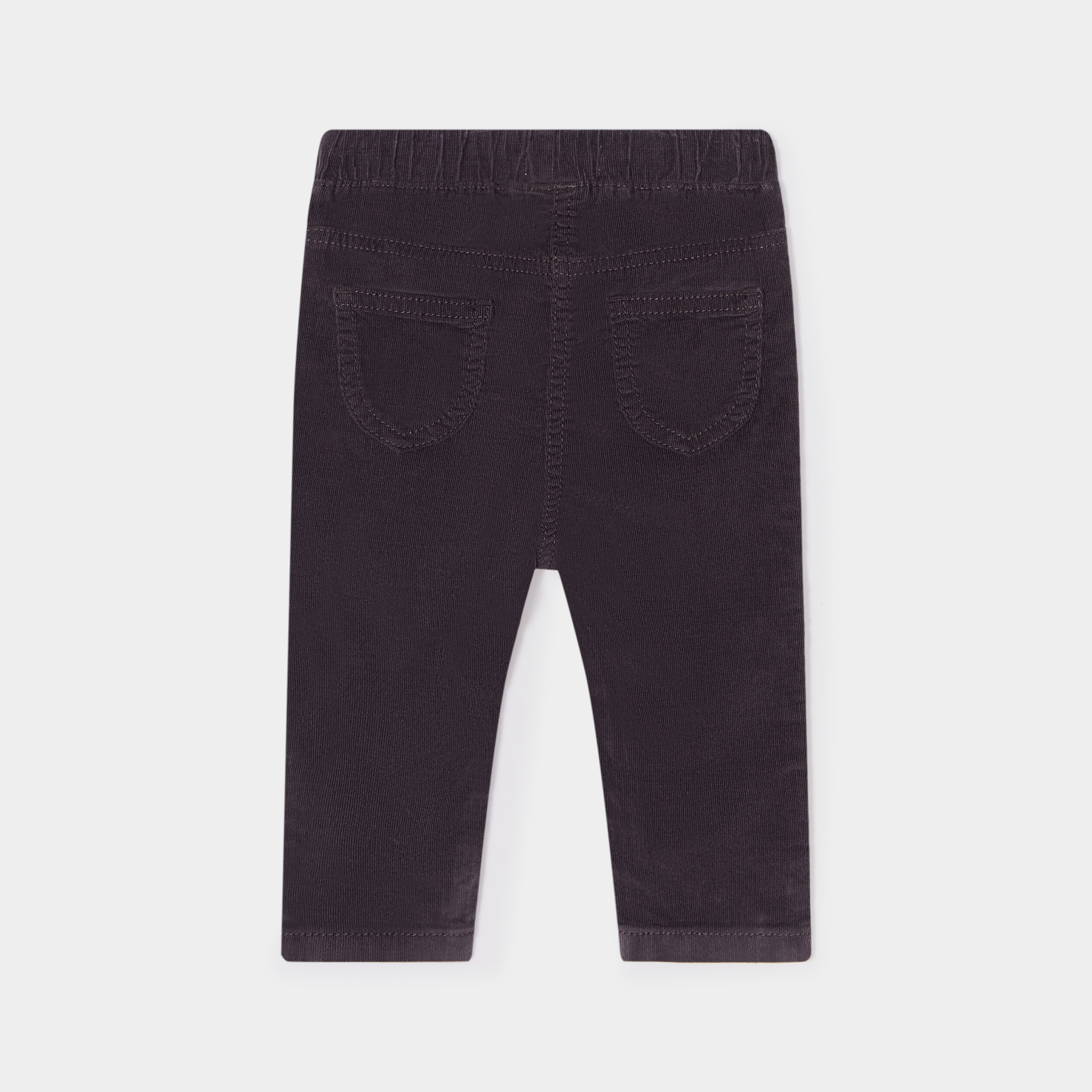 Pantalon velours côtelé coton gris foncé bébé fille | La Halle