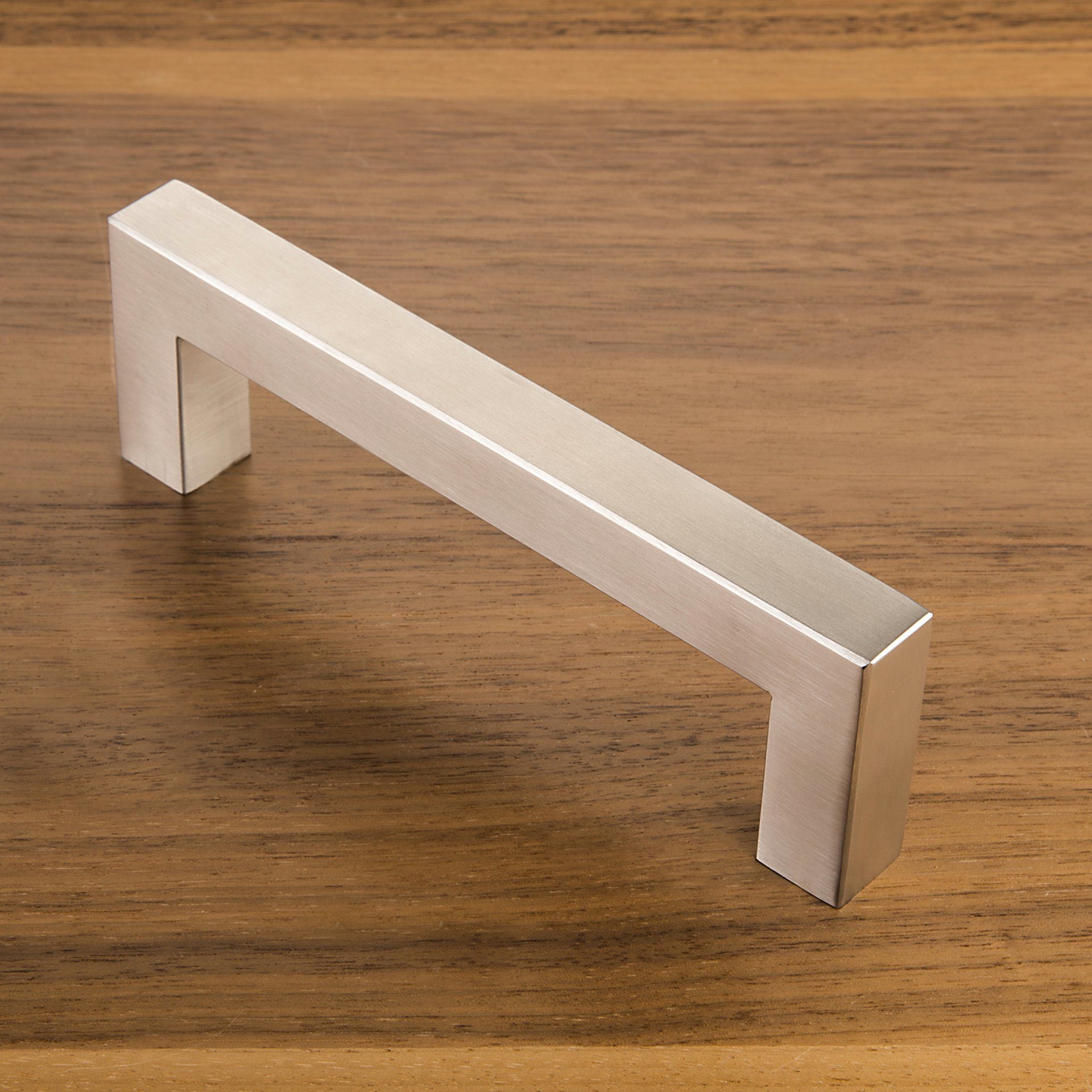 SO-TECH® Möbelgriff Stangengriff E3 echt Edelstahl 15 x 15 mm BA 128 - 800 mm, Griff Schrankgriff Schubladengriff - incl. Schrauben