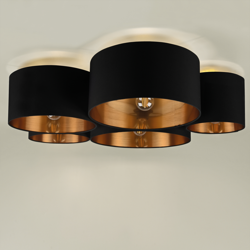 Deckenleuchte Carlton schwarz/gold