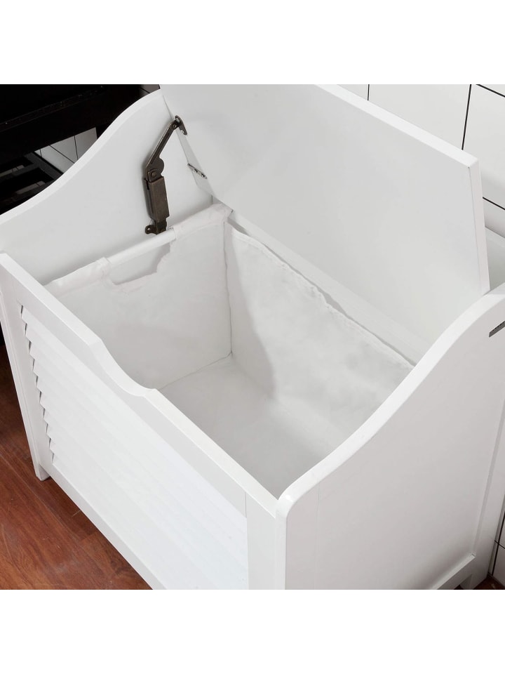 SoBuy Wäschetruhe in Weiß - (B)50 x (H)53 x (T)35cm günstig kaufen onesize