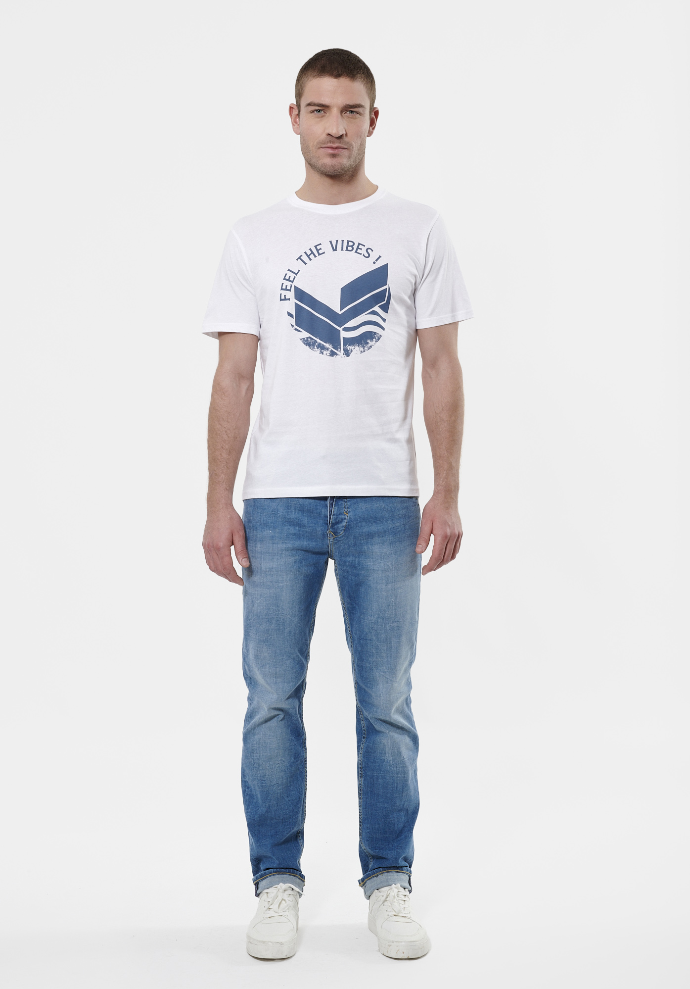 SEA    T-shirt blanc Homme en 100% coton