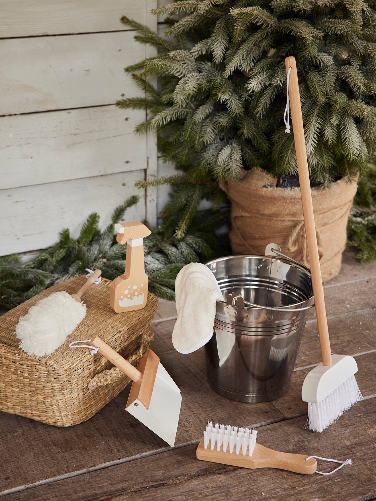 Vertbaudet Kinder Putz-Set aus Holz FSC - mehrfarbig