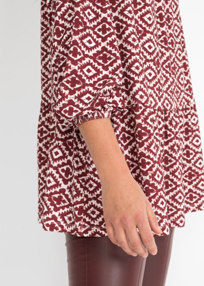 Longshirt mit weitem Ausschnitt